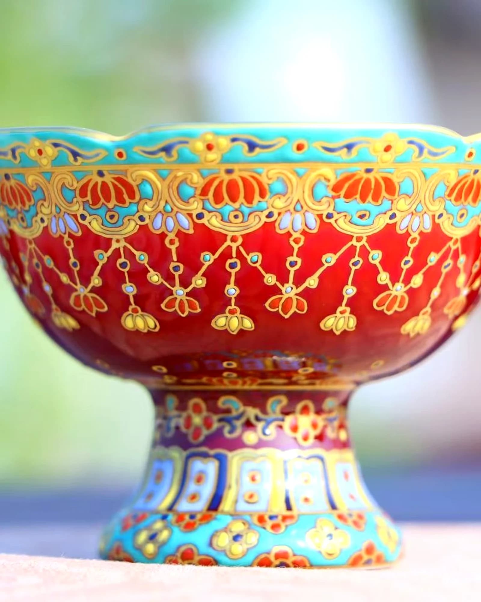 Langyao Red Dunhuang Stem Cup
