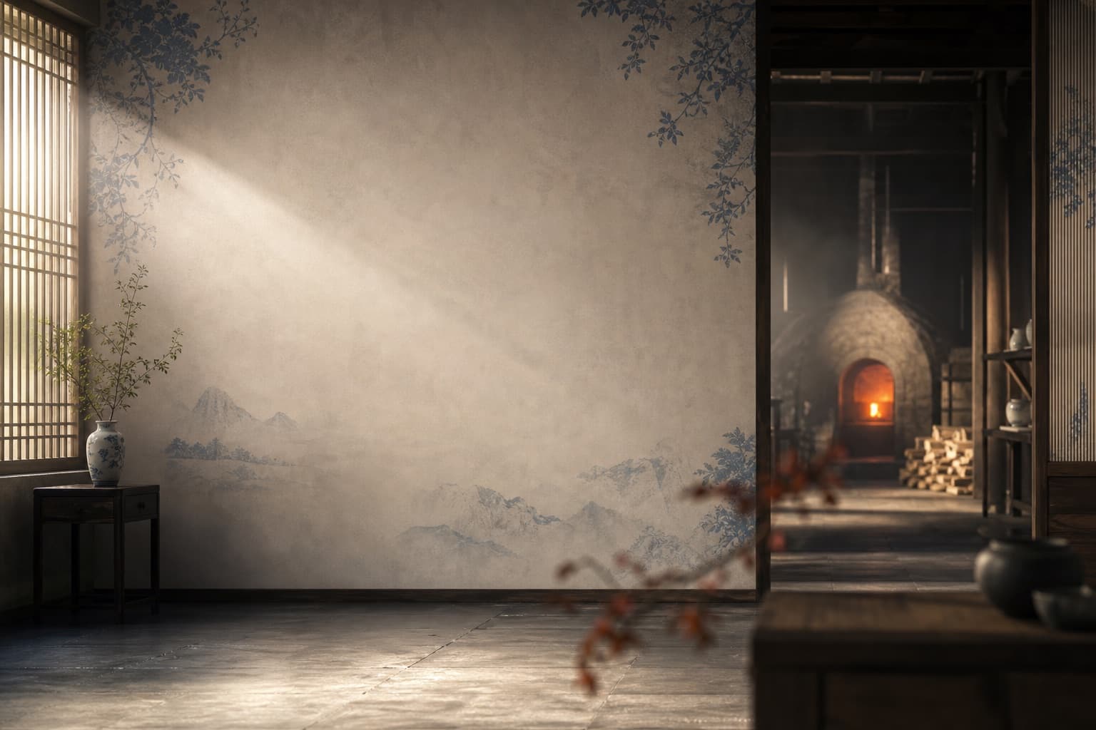 Jingdezhen kiln and porcelain atmosphere