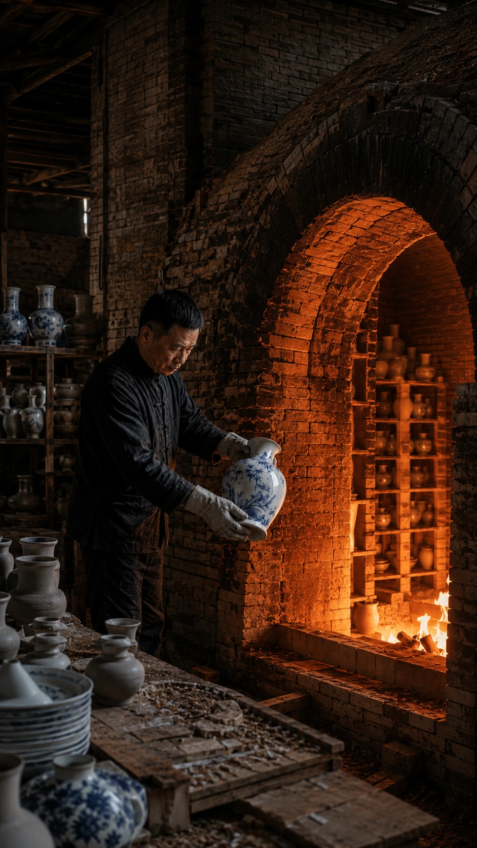 Kiln loading & firing