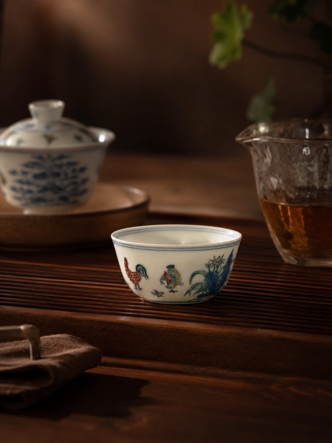 Doucai Chicken Cup