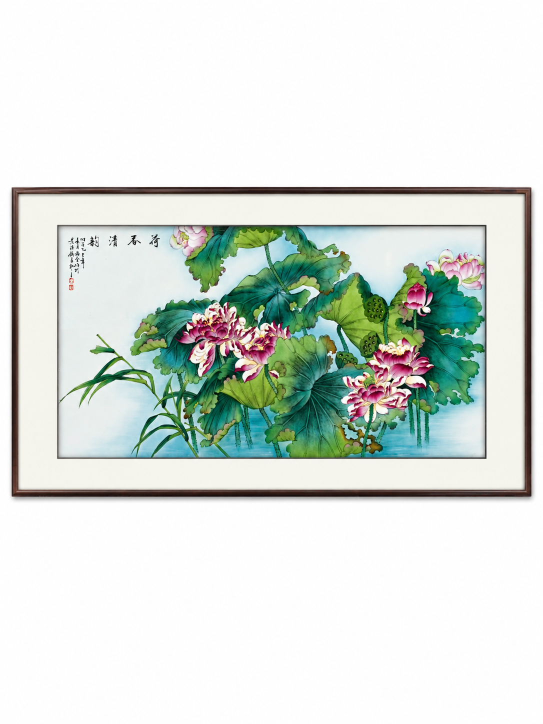 Lotus Porcelain Plaque
