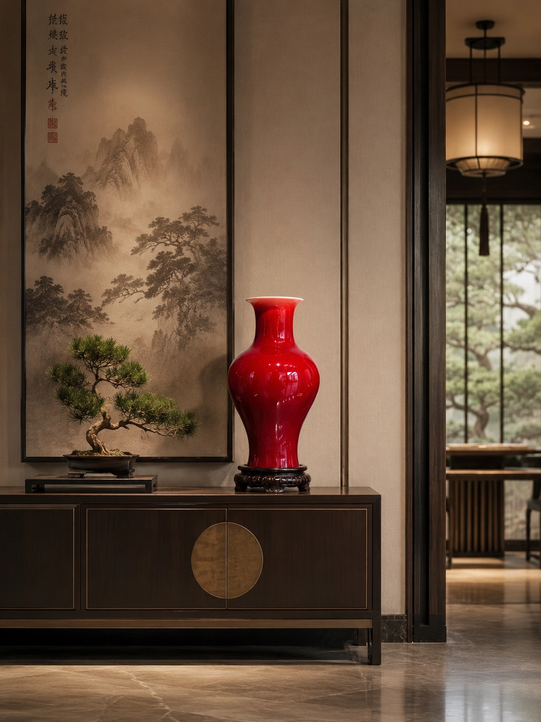 Langyao Red Guanyin Vase