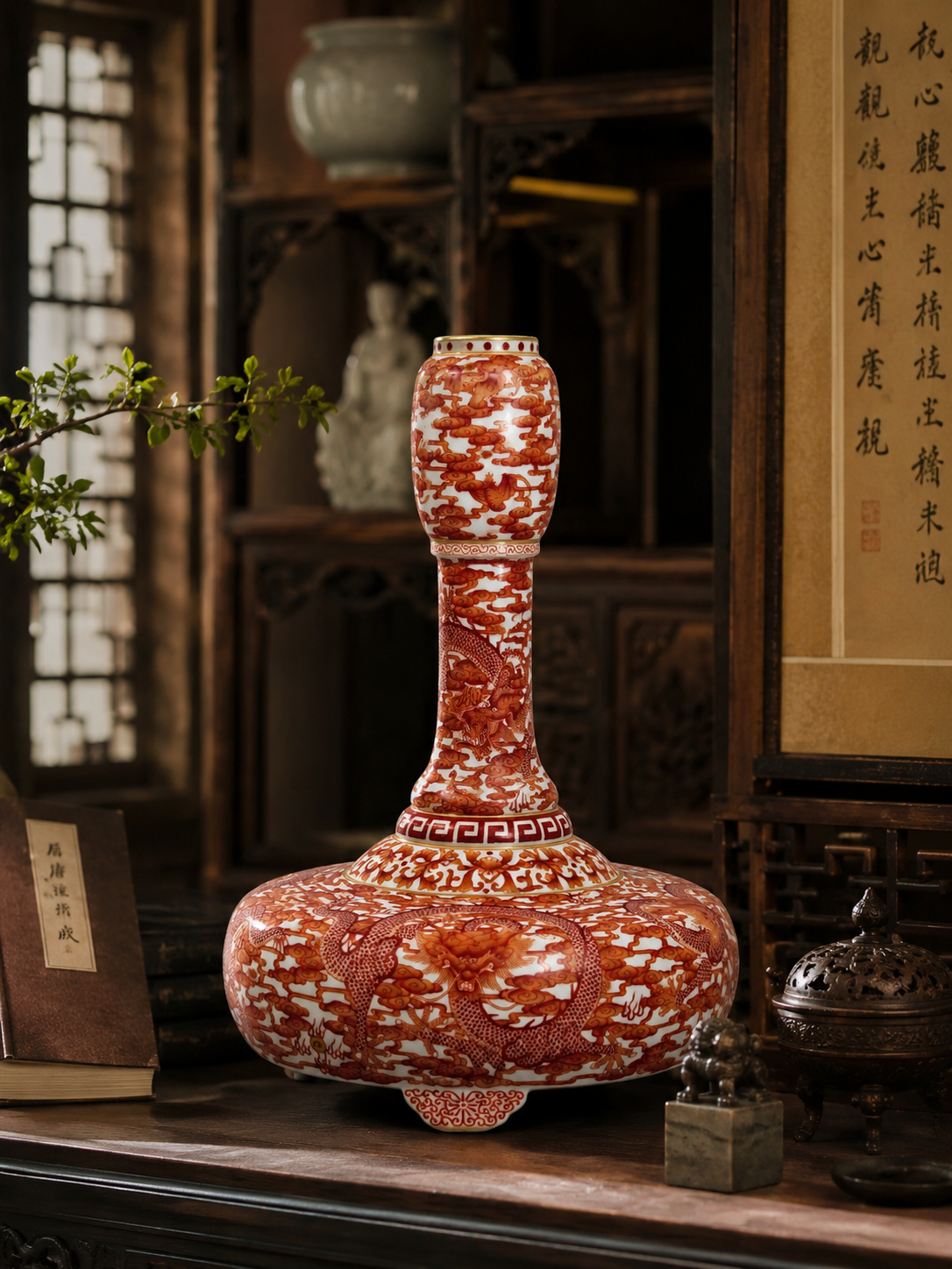 Dragon Garlic-Mouth Vase
