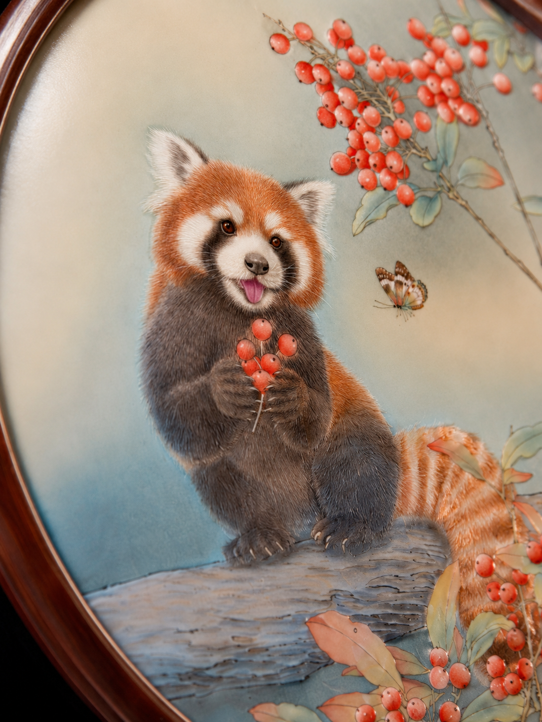 Cat Porcelain Plaque